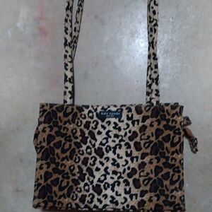 Kate Spade Brown and Black Shoulder Bag with Leopard Print